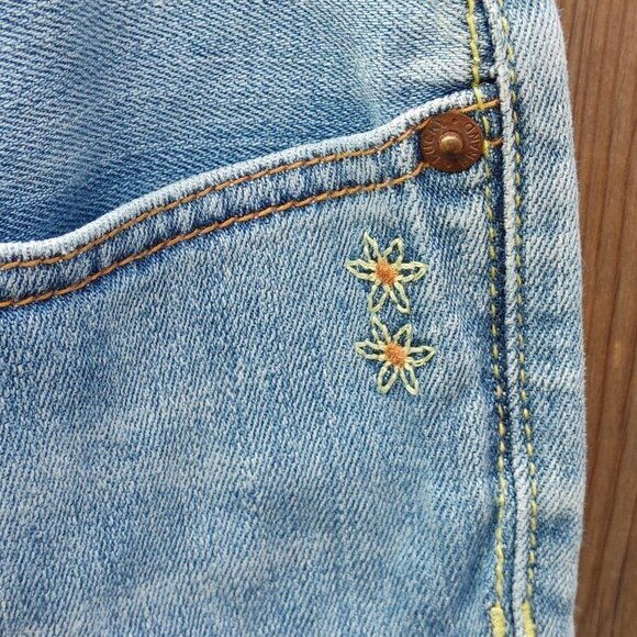 ATTRACTIVE Lucky Brand by Gene Montesano Wide Leg Women's Size 31 Embroi… - Picture 10 of 12